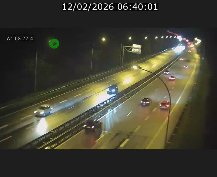 Traffic live webcam Luxembourg Flaxweiler - A1 direction Luxembourg - BK 22.4