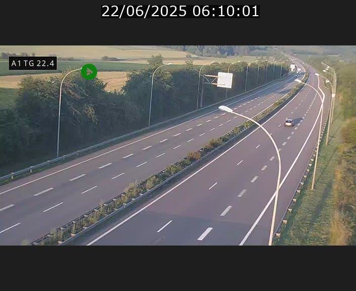 Traffic live webcam Luxembourg Flaxweiler - A1 direction Luxembourg - BK 22.4
