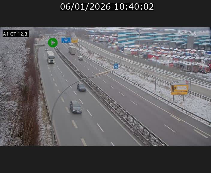 Traffic live webcam Luxembourg Senningerberg - A1 direction Allemagne - BK 12.3