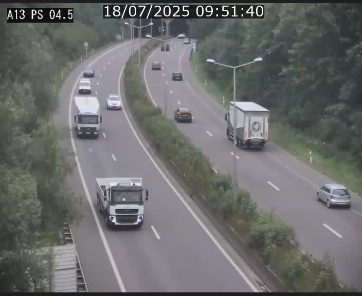 Traffic live webcam Luxembourg Differdange - A13 direction Esch-sur-Alzette - BK 4.5