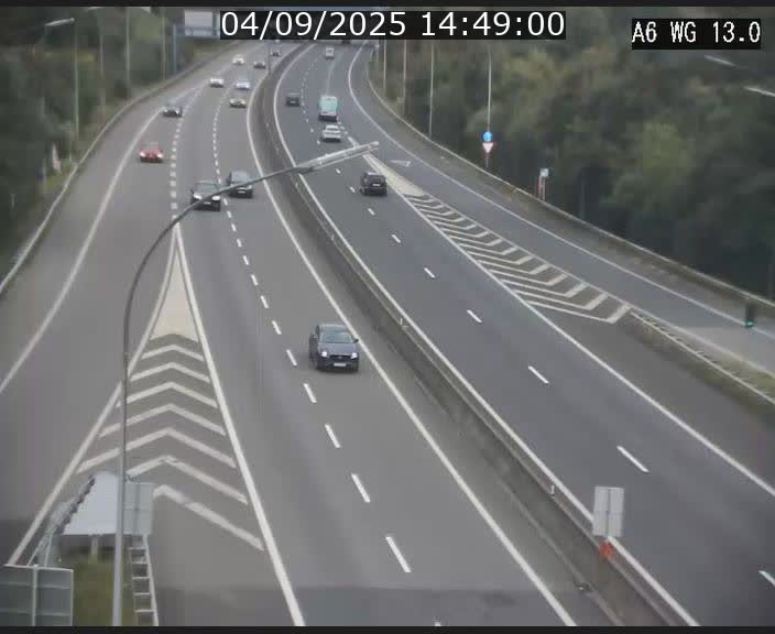 Traffic live webcam Luxembourg Mamer - A6 - BK 13 - direction Luxembourg/France/Allemagne