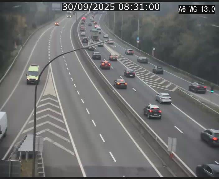 Traffic live webcam Luxembourg Mamer - A6 - BK 13 - direction Luxembourg/France/Allemagne
