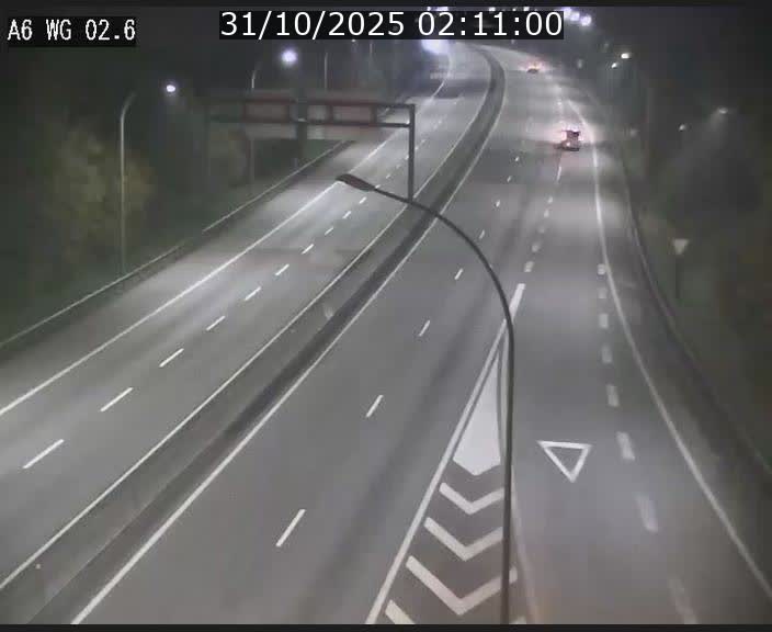 Traffic live webcam Luxembourg Croix de Cessange - A6 - BK 2.6 - direction France/Allemagne