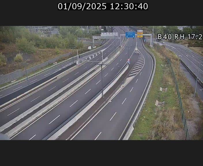 Webcam sur le contournement d'Esch Belval à hauteur de la sortie Université de Luxembourg. Vue orientée vers Luxembourg