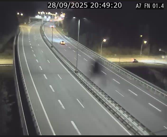 Caméra autoroute Luxembourg A7 - Tunnel Stafelter - direction Echangeur Grünewald