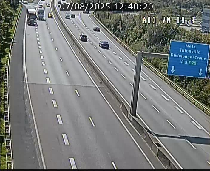 Webcam Autoroute à la Croix de Bettembourg - A3 - BK 9.9 - direction France