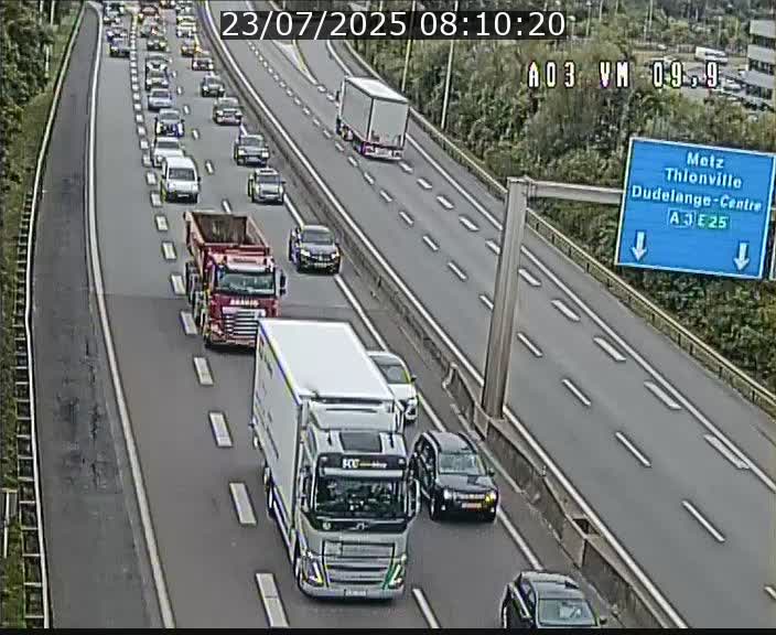 Webcam Autoroute à la Croix de Bettembourg - A3 - BK 9.9 - direction France