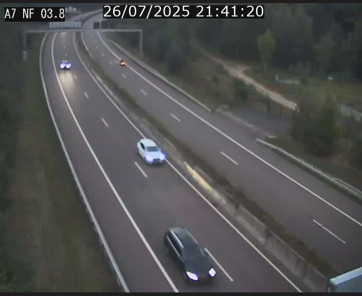 Webcam autoroute A7 au Luxembourg à la sortie du Tunnel Stafelter vers le Nord