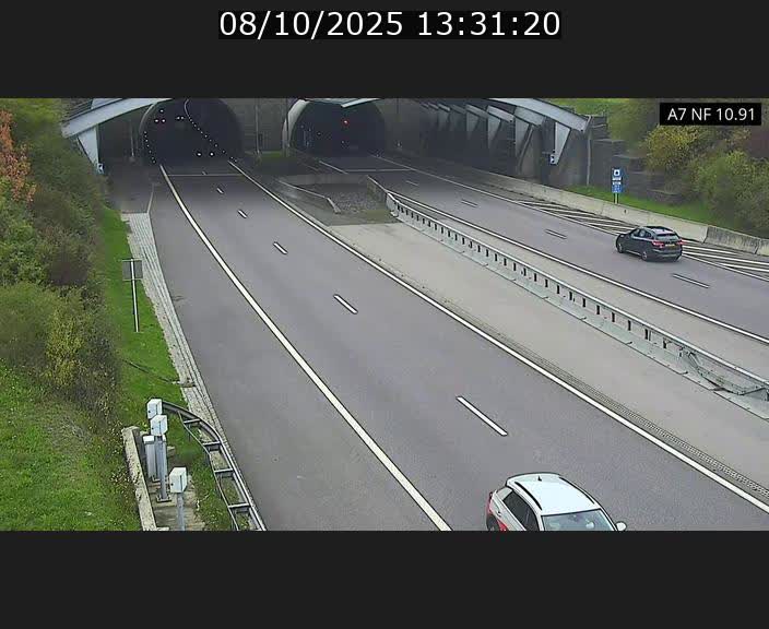 Caméra trafic Luxembourg - A7, Tunnel Gousselerbierg, entrée sud, direction Mersch