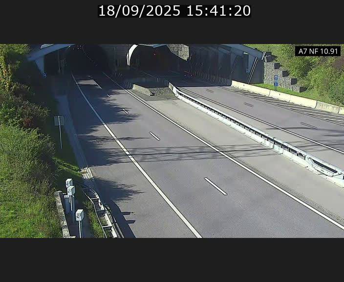Caméra trafic Luxembourg - A7, Tunnel Gousselerbierg, entrée sud, direction Mersch