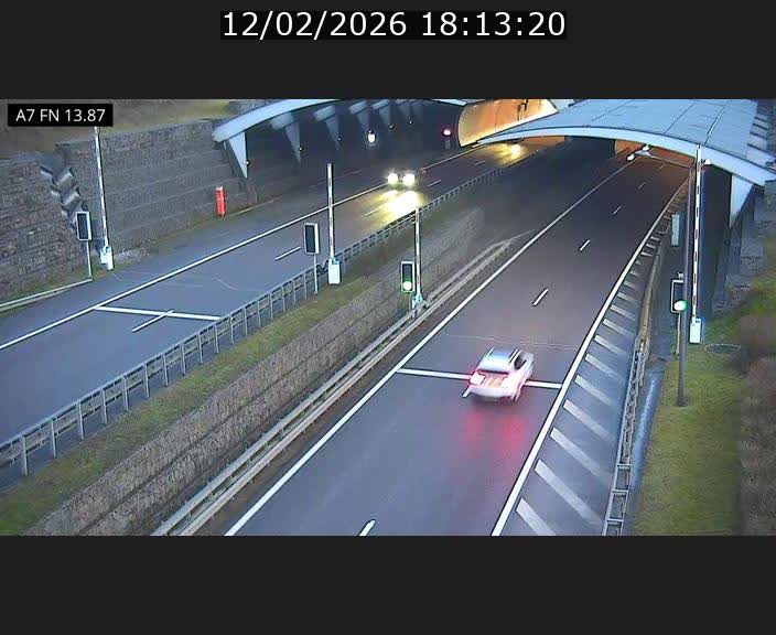 Caméra trafic Luxembourg - A7, Tunnel Gousselerbierg, entrée nord, direction Lorentzweiler