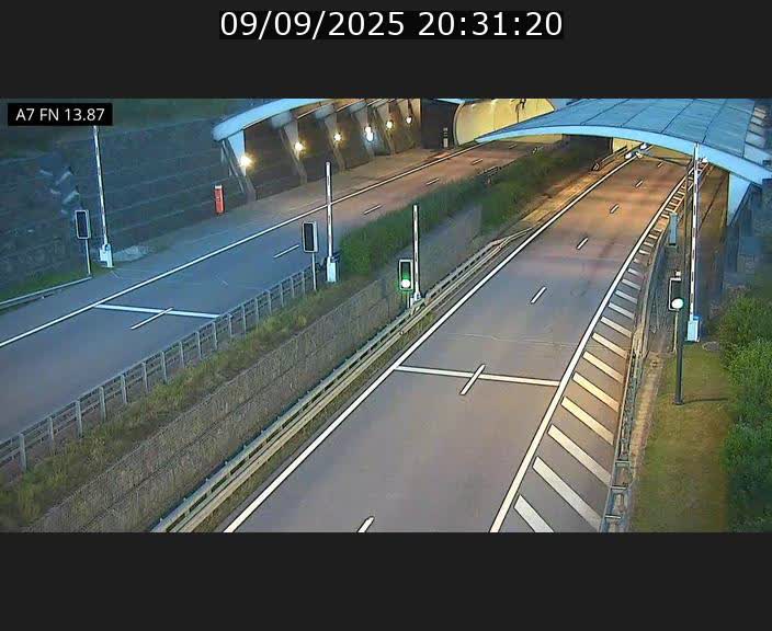 Caméra trafic Luxembourg - A7, Tunnel Gousselerbierg, entrée nord, direction Lorentzweiler