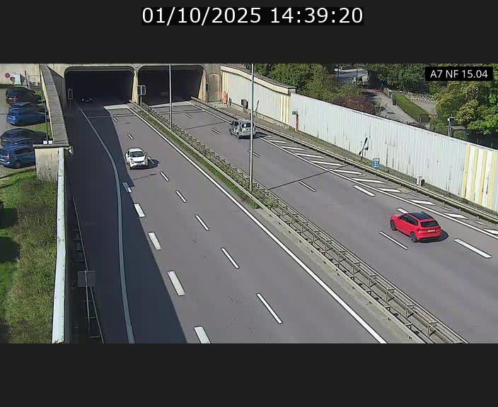 Caméra trafic Luxembourg - A7, Tunnel Mersch, entrée sud, direction Ettelbruck