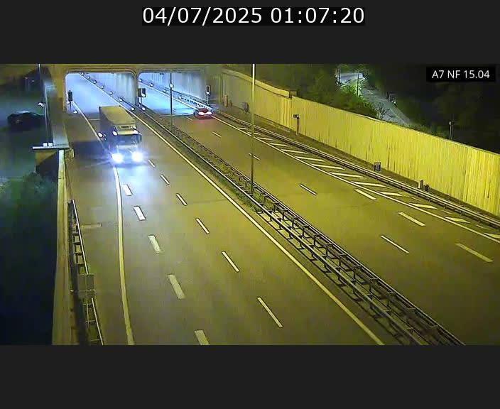 Caméra trafic Luxembourg - A7, Tunnel Mersch, entrée sud, direction Ettelbruck