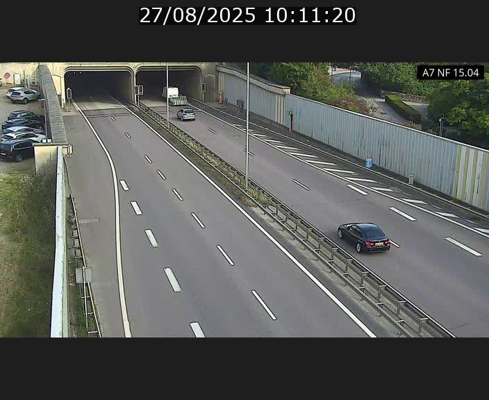 Caméra trafic Luxembourg - A7, Tunnel Mersch, entrée sud, direction Ettelbruck