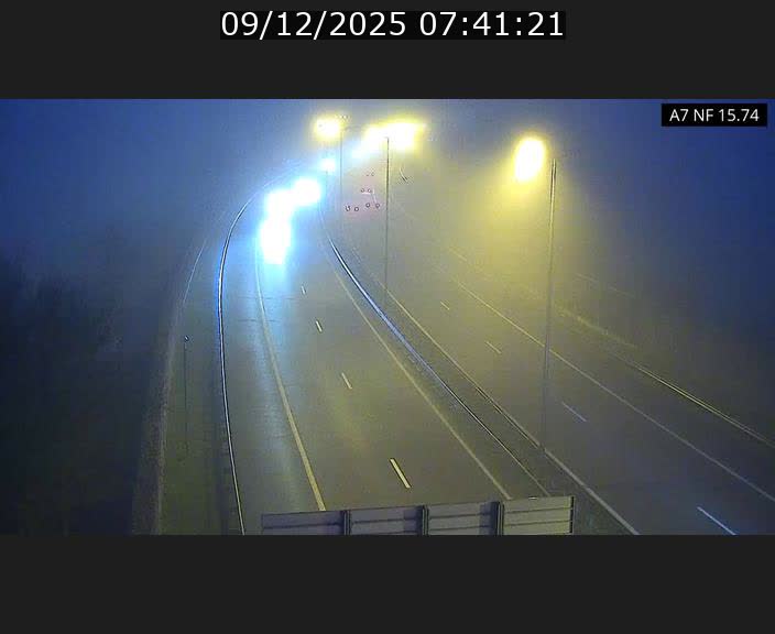 Caméra trafic Luxembourg - A7, Tunnel Mersch, entrée nord, direction Lorentzweiler