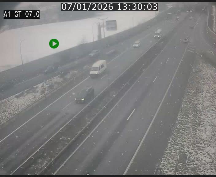 Traffic live webcam Luxembourg Cents - A1 direction Kirchberg - BK 7