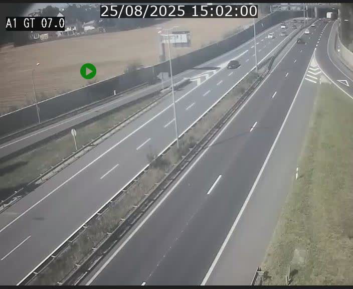 Traffic live webcam Luxembourg Cents - A1 direction Kirchberg - BK 7