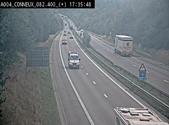 Webcam à hauteur de Conneux sur l'E411 en direction du sud de la Belgique