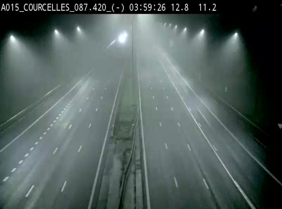 Webcam autoroute Belgique - Viesville - E42 direction Mons - BK 84.35