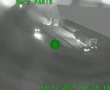 Caméra routière sur l'autoroute A20 à Saint-Pardoux-l'Ortigier, à la jonction avec l'A89. Vue orientée vers Paris