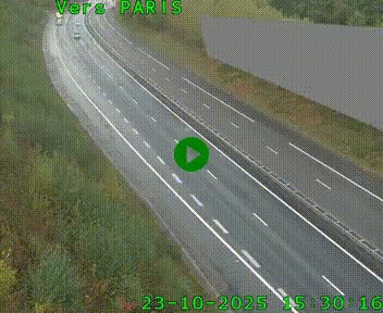 Caméra routière sur l'autoroute A20 à Saint-Pardoux-l'Ortigier, à la jonction avec l'A89. Vue orientée vers Paris