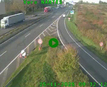 Webcam N147 au nord de Poitiers et à la jonction avec la A10