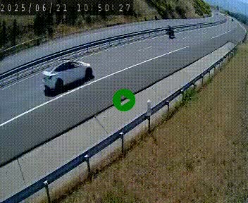 Caméra autoroute A75 à hauteur de la sortie 42 (Rodez, Laissac, Aire de l'Auvergne) située sur la commune d'Auberoques, près de Sévérac-le-Château