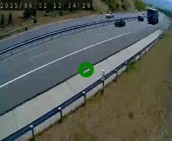 Caméra autoroute A75 à hauteur de la sortie 42 (Rodez, Laissac, Aire de l'Auvergne) située sur la commune d'Auberoques, près de Sévérac-le-Château