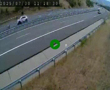 Caméra autoroutière France - A75, Engayresque, entre Millau et Séverac-le-Chateau, en direction de Montpellier