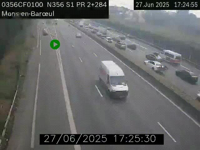 Webcam à l'entrée de Lille en direction du périphérique, à proximité de Mons-en-Baroeul sur la N356