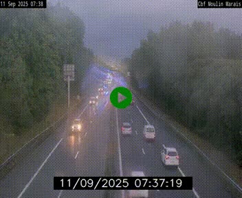Webcam sur le périphérique de Nantes (N844) entre la Porte de Saint-Luce et la Porte d'Anjou, à l'est de la ville
