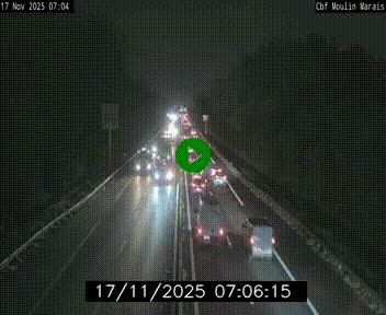 Webcam sur le périphérique de Nantes (N844) entre la Porte de Saint-Luce et la Porte d'Anjou, à l'est de la ville