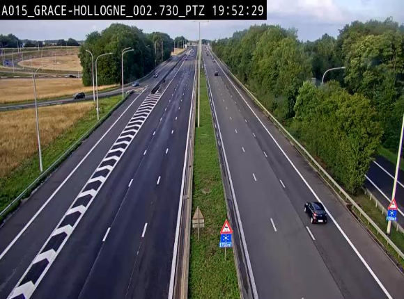 Caméra trafic Belgique - Grâce-Hollogne - E42, jonction avec A604, direction Loncin/Aéroport de Liège -  BK 3.2