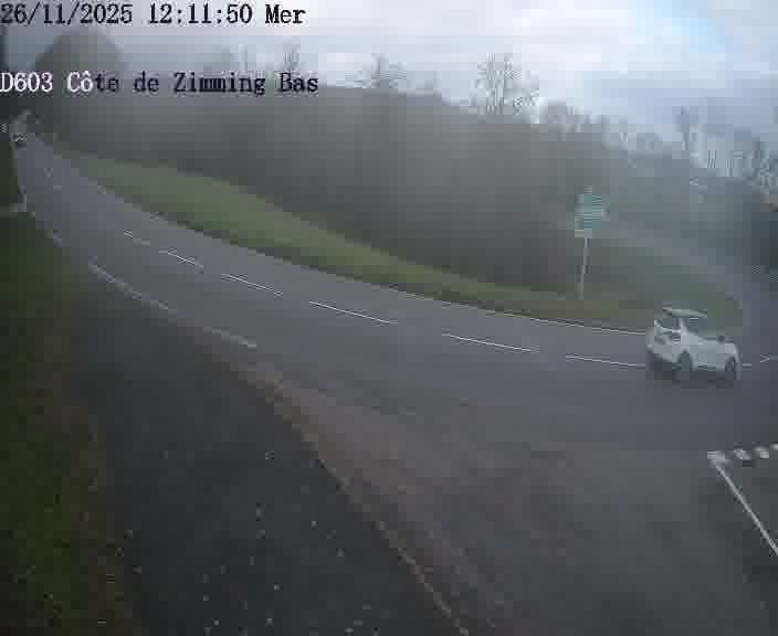 Webcam sur la D603 située dans la Côté de Zimming-bas, dans le virage en demi-tour, à la jonction avec la D74