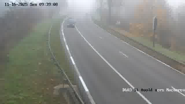 Webcam sur la D603 située à proximité de Saint-Avold. Vue orientée vers Macheren.