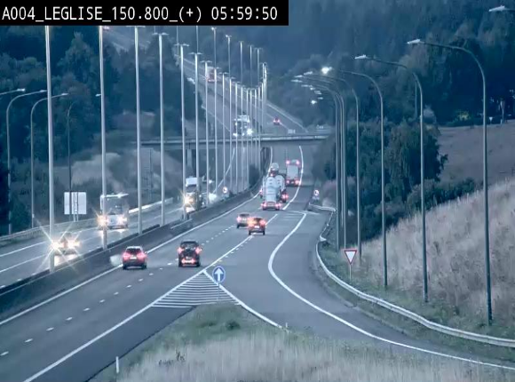 Caméra autoroute Belgique - Côte de Léglise, E411(A4) direction Luxembourg