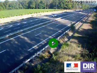 Webcam autoroute sur l'A77 à hauteur de Pouilly-sur-Loire en direction de Nevers
