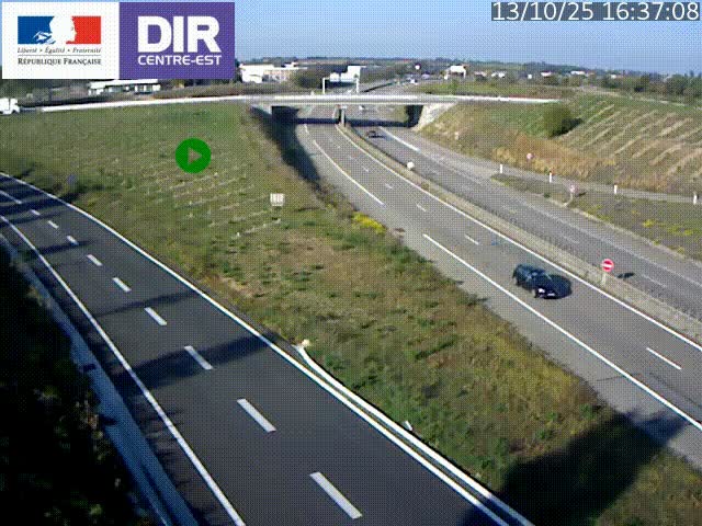 Webcam sur le contournement de Valence, sur la Nationale 7, caméra orientée vers Lyon