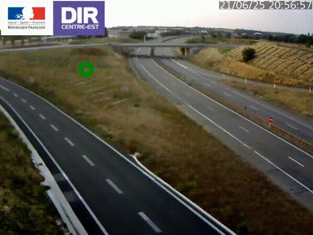 Webcam sur le contournement de Valence, sur la Nationale 7, caméra orientée vers Lyon