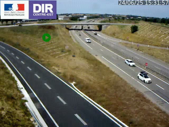 Webcam sur le contournement de Valence, sur la Nationale 7, caméra orientée vers Lyon