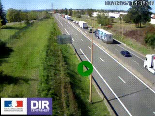 Webcam à Mably, à proximité de Roanne en direction de Moulins sur la N7