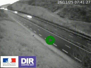 Webcam au niveau du col de Bois Clair à hauteur de Cluny sur la N79. Vue orientée vers Mâcon