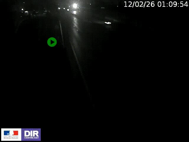 Webcam à Bron sur l'A43 à la jonction avec le boulevard périphérique de Lyon (D383). Vue orientée vers Lyon