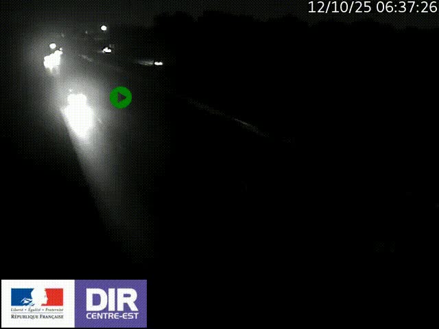 Caméra trafic à la jonction entre l'A46 (Rocade-est de Lyon) et l'A42 à hauteur de Vault-en-Velin en direction de Marseille