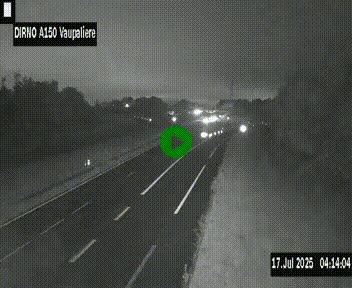 Webcam autoroute A150 à hauteur de La Vaupalière en périphérie de Rouen. Vue orientée vers Rouen