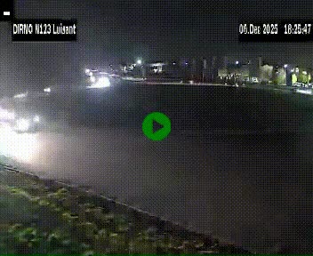 Webcam en périphérie de Chartres sur la N123, à hauteur de Luisant. Vue orientée vers Chartres