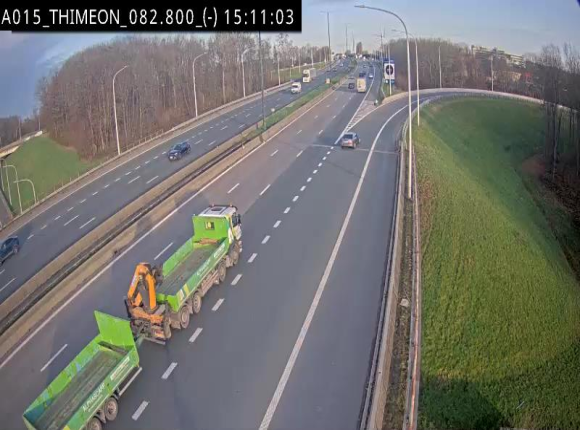 Caméra trafic Belgique - Thiméon - E42, jonction avec A54 (E420) direction La Louvière/Charleroi - BK 82.82