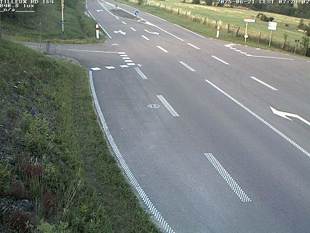 Webcam sur la RD164 à Tilleux. Vue orientée vers Neufchâteau