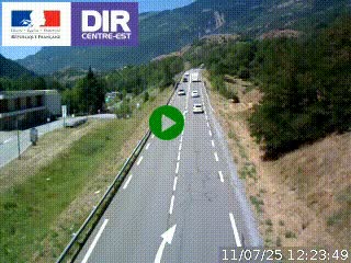 Web cam sur la N90 à Aime, en provenance de Bourg-Saint-Maurice et en direction d'Albertville